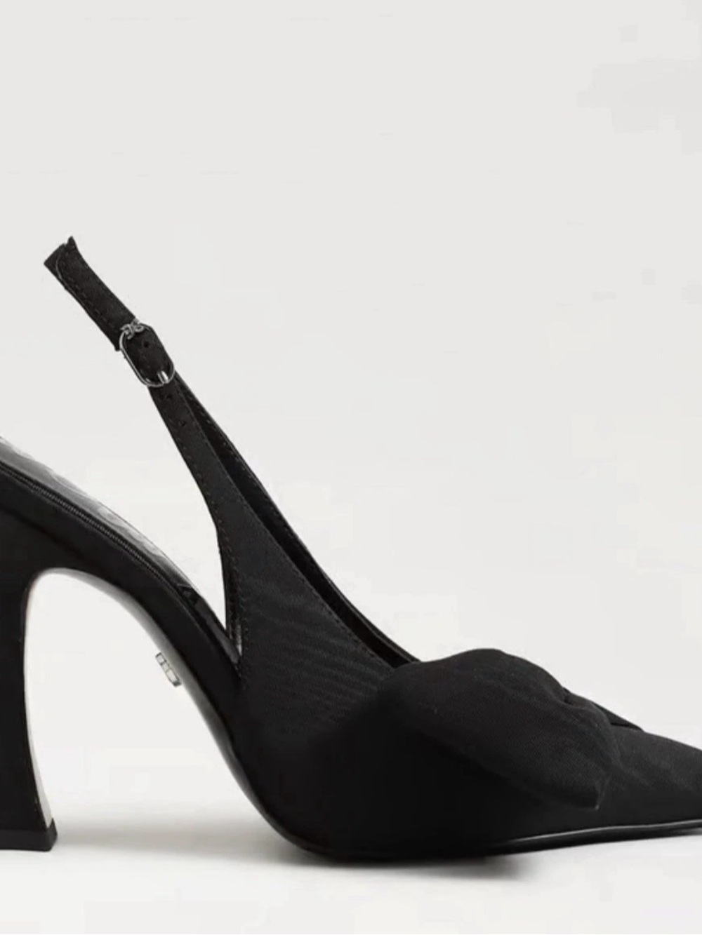 Sam Edelman Black Pointed Bow Slingback Pumps - size US8 - Picture 2 of 8